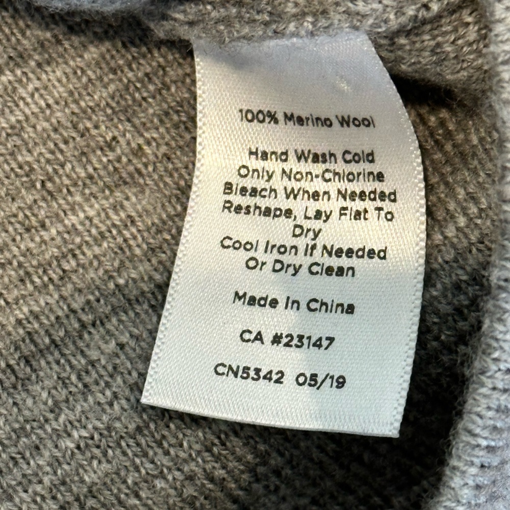 NWOT Talbots Merino Wool Grey Sweater Blazer Size Small - Picture 6 of 10